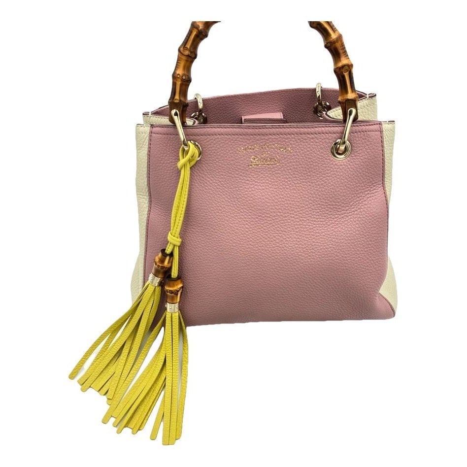 Bamboo leather handbag