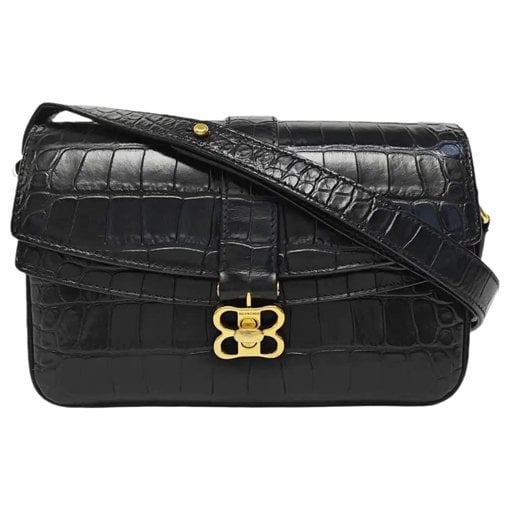 Sharp leather crossbody bag