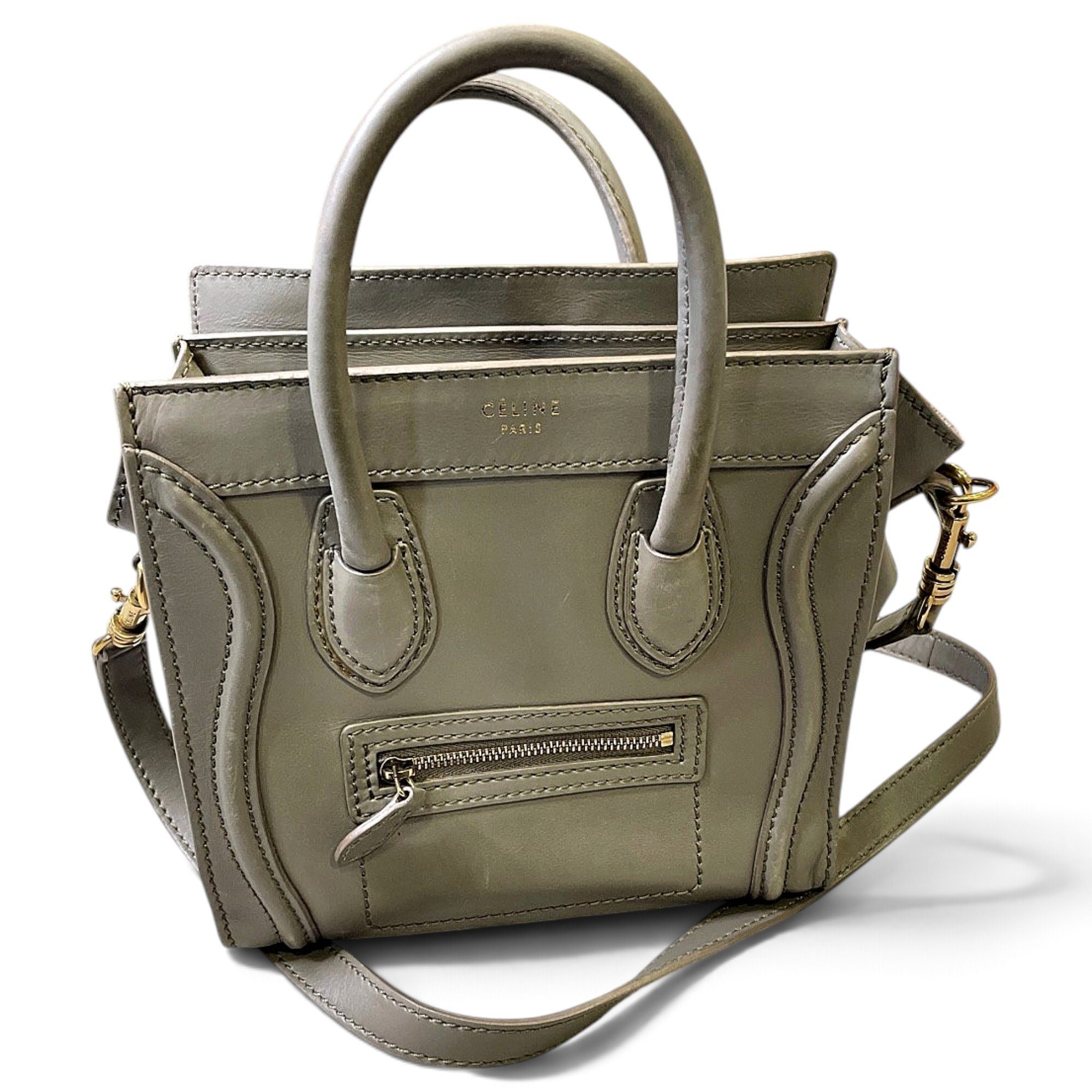 Nano Luggage leather crossbody bag