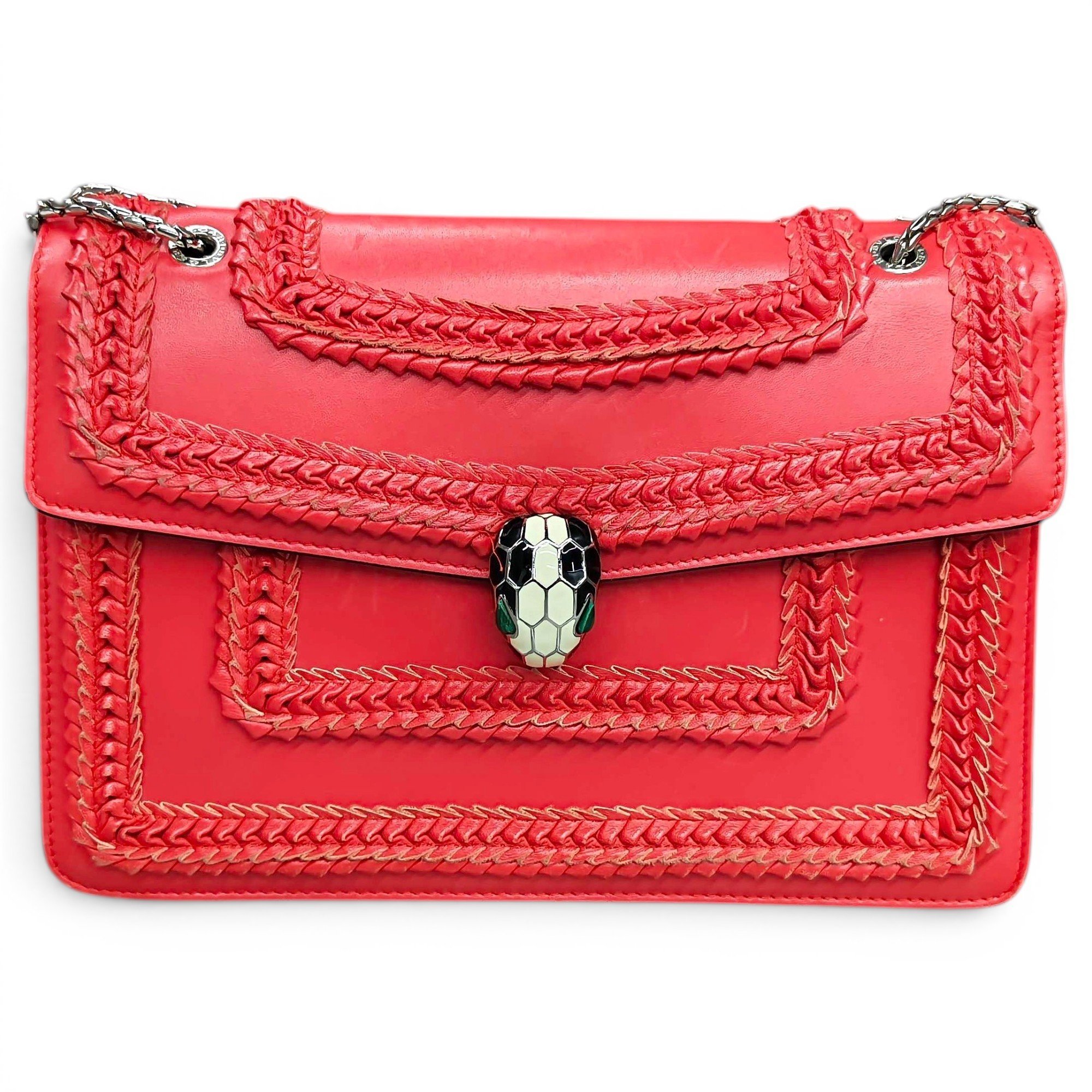 Serpenti leather handbag