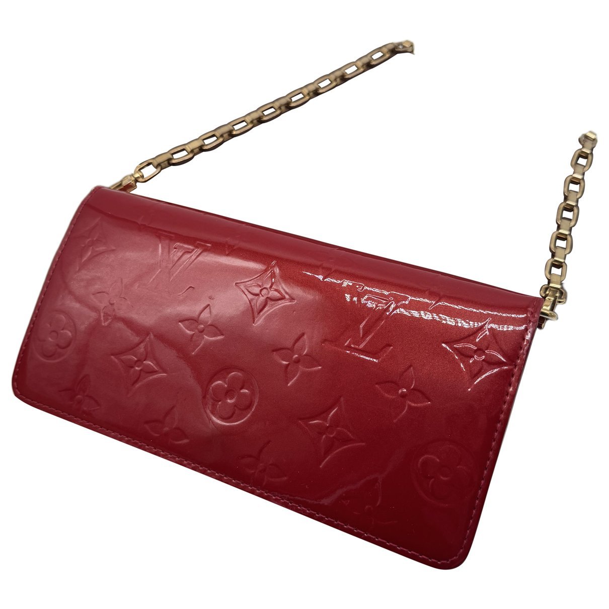 Patent leather clutch bag