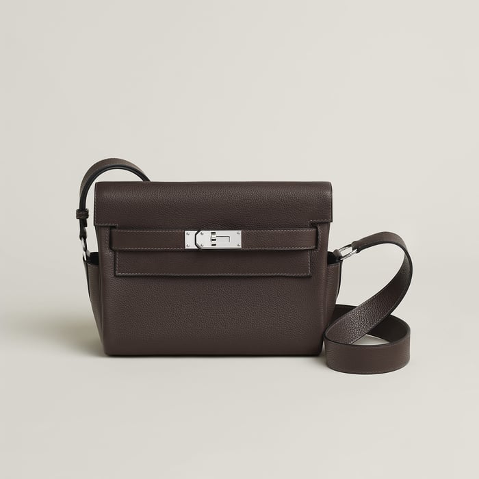 Ébène Sac Kelly Messenger PM