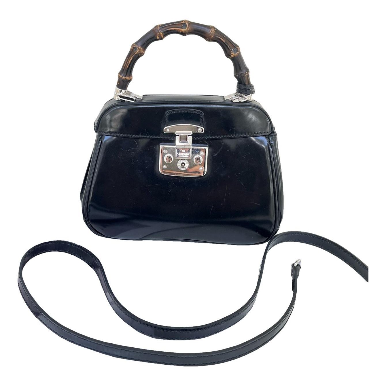 Convertible Bamboo Top Handle leather handbag