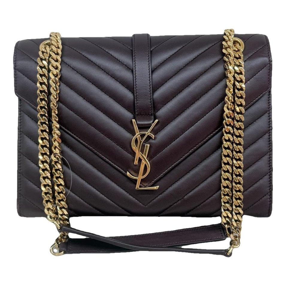Envelope leather handbag