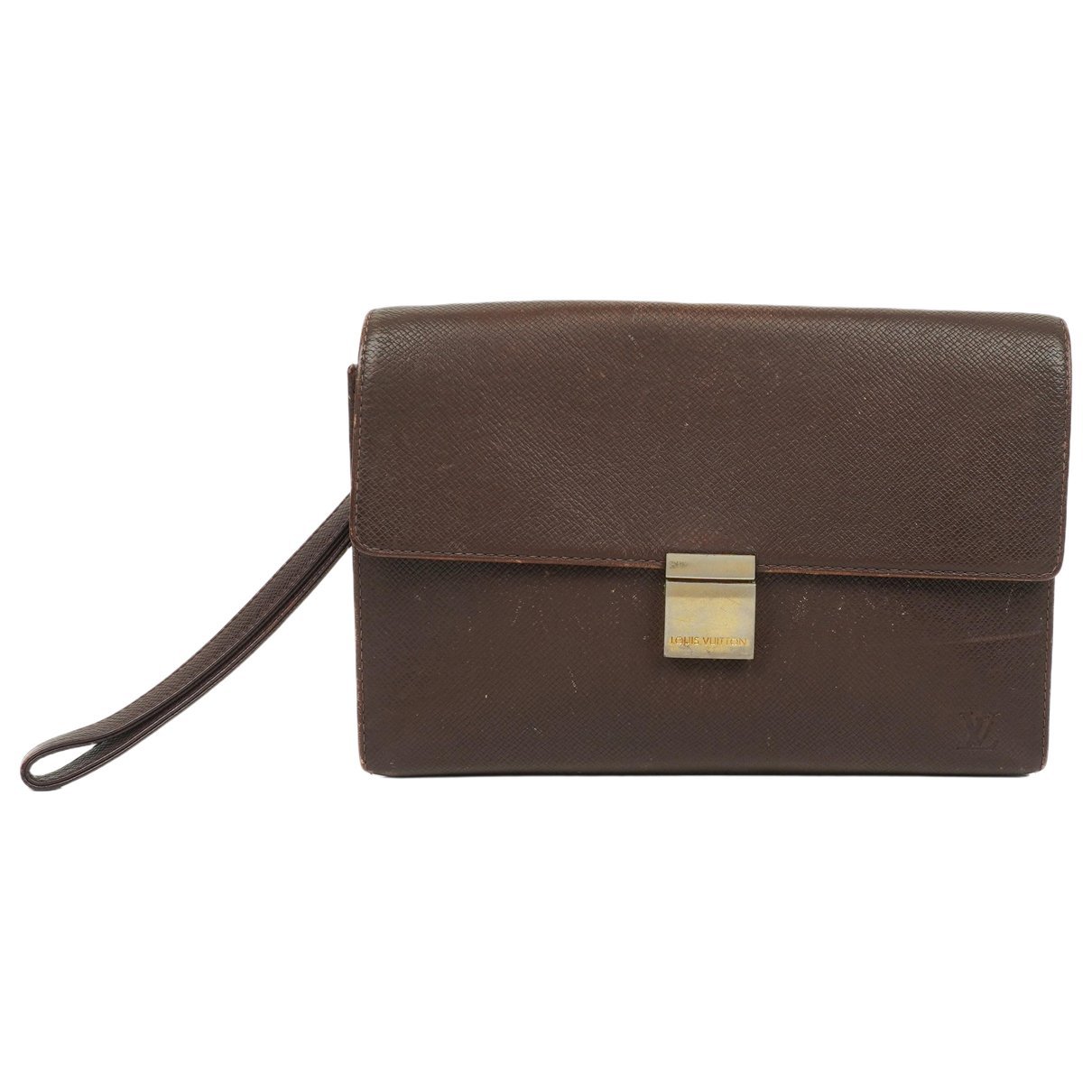 Sellier leather clutch bag