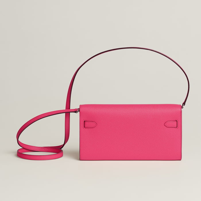 Rose Extrême Kelly Classique to Go Wallet