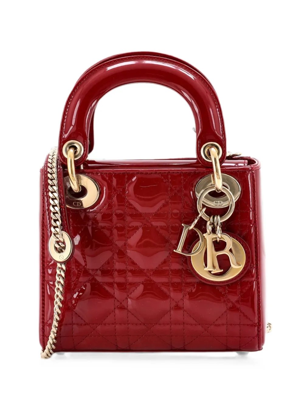 Lady Dior Chain Bag Cannage Quilt Patent Mini satchel