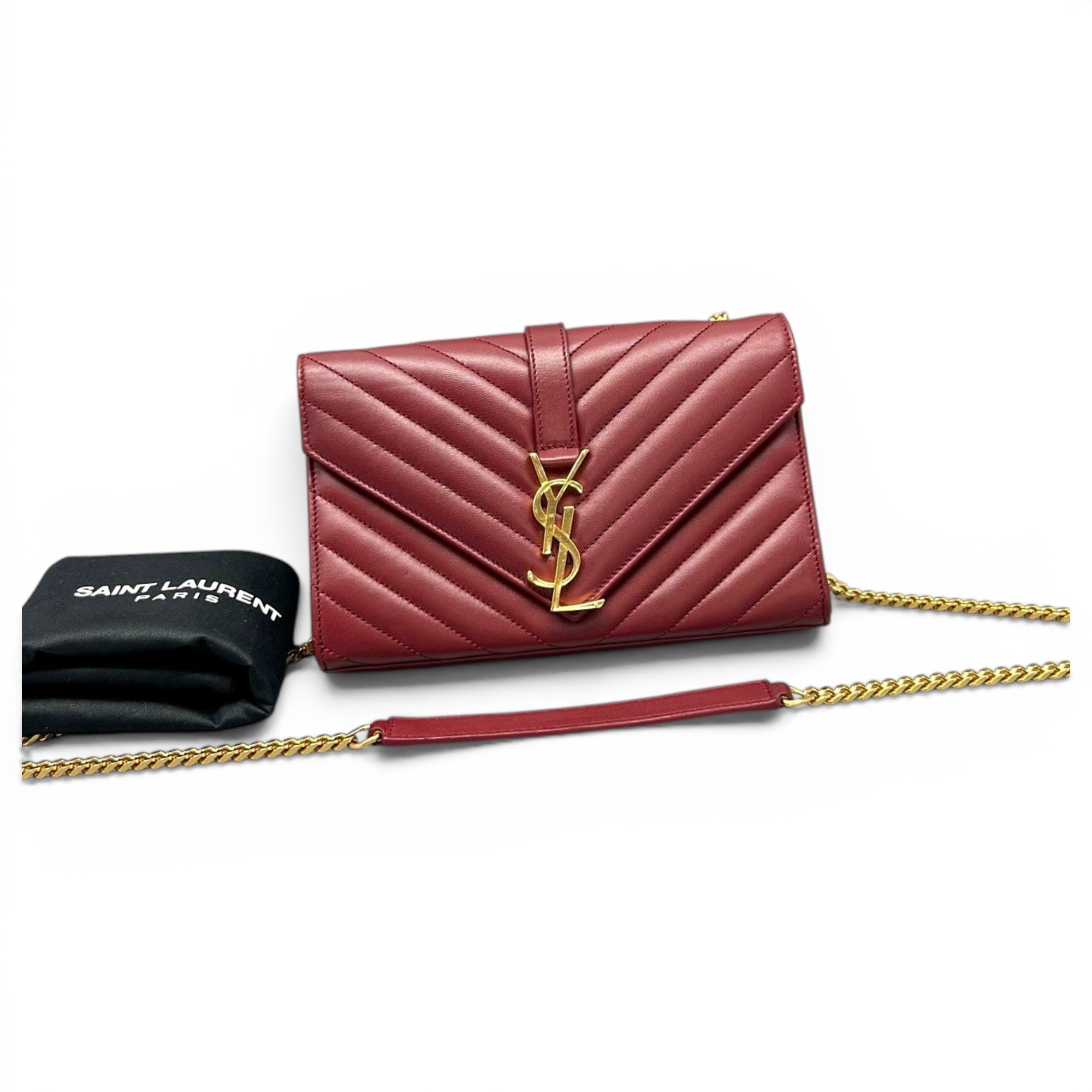 Envelope leather handbag