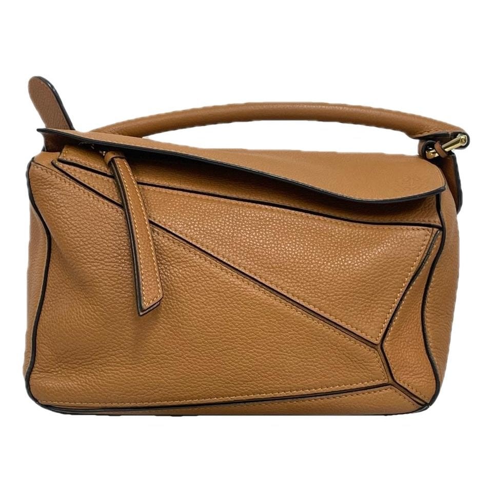 Puzzle leather handbag