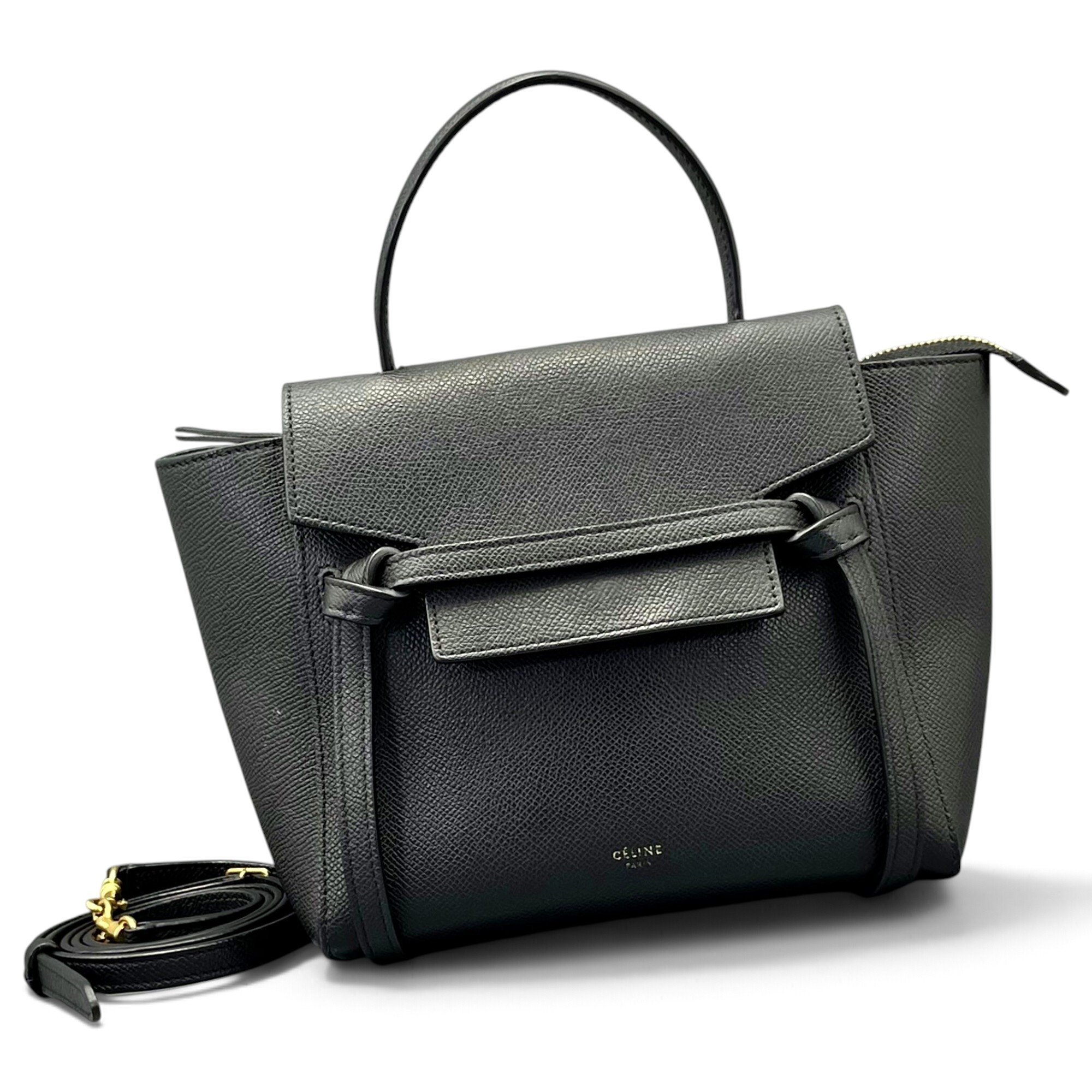 Belt leather handbag