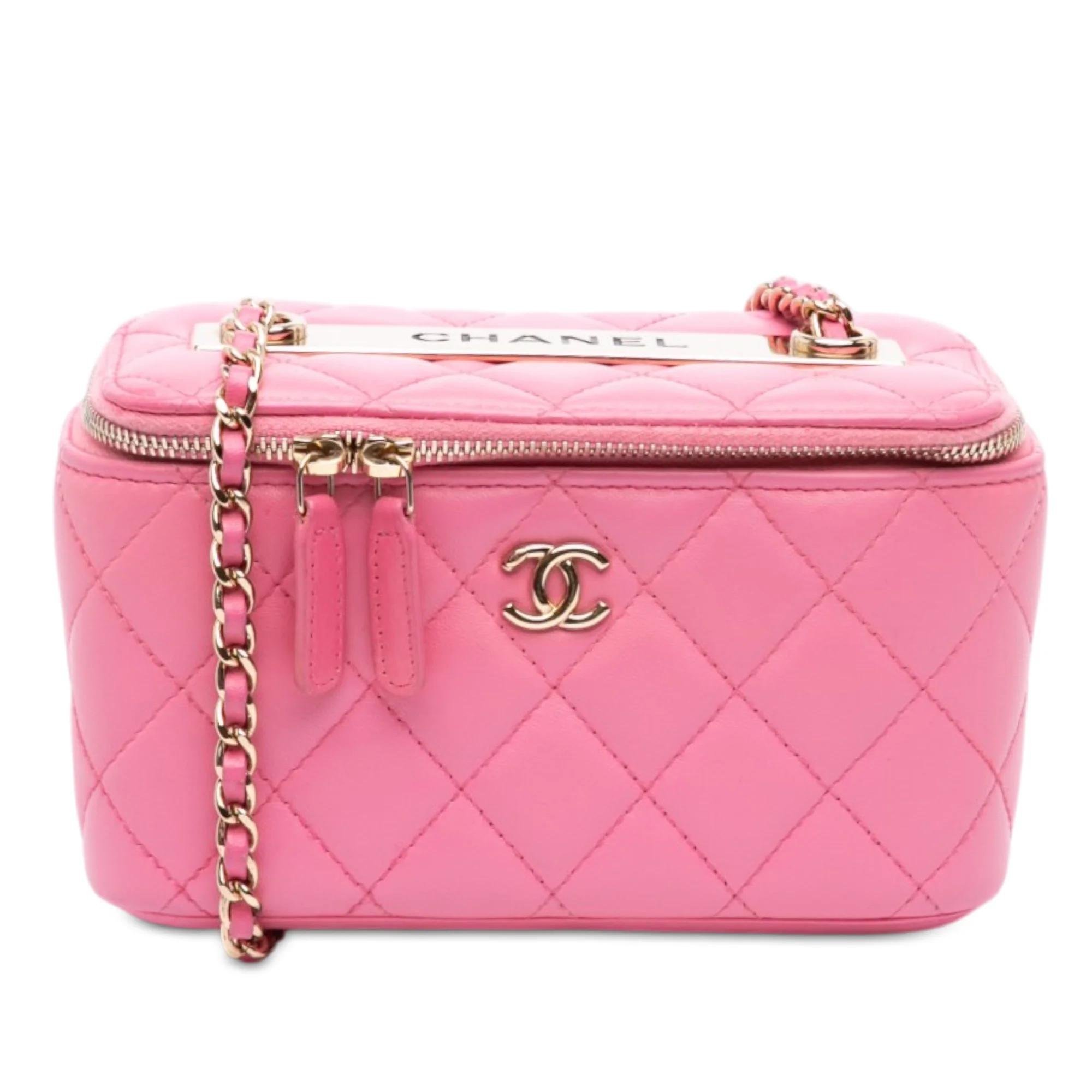 Trendy CC leather crossbody bag