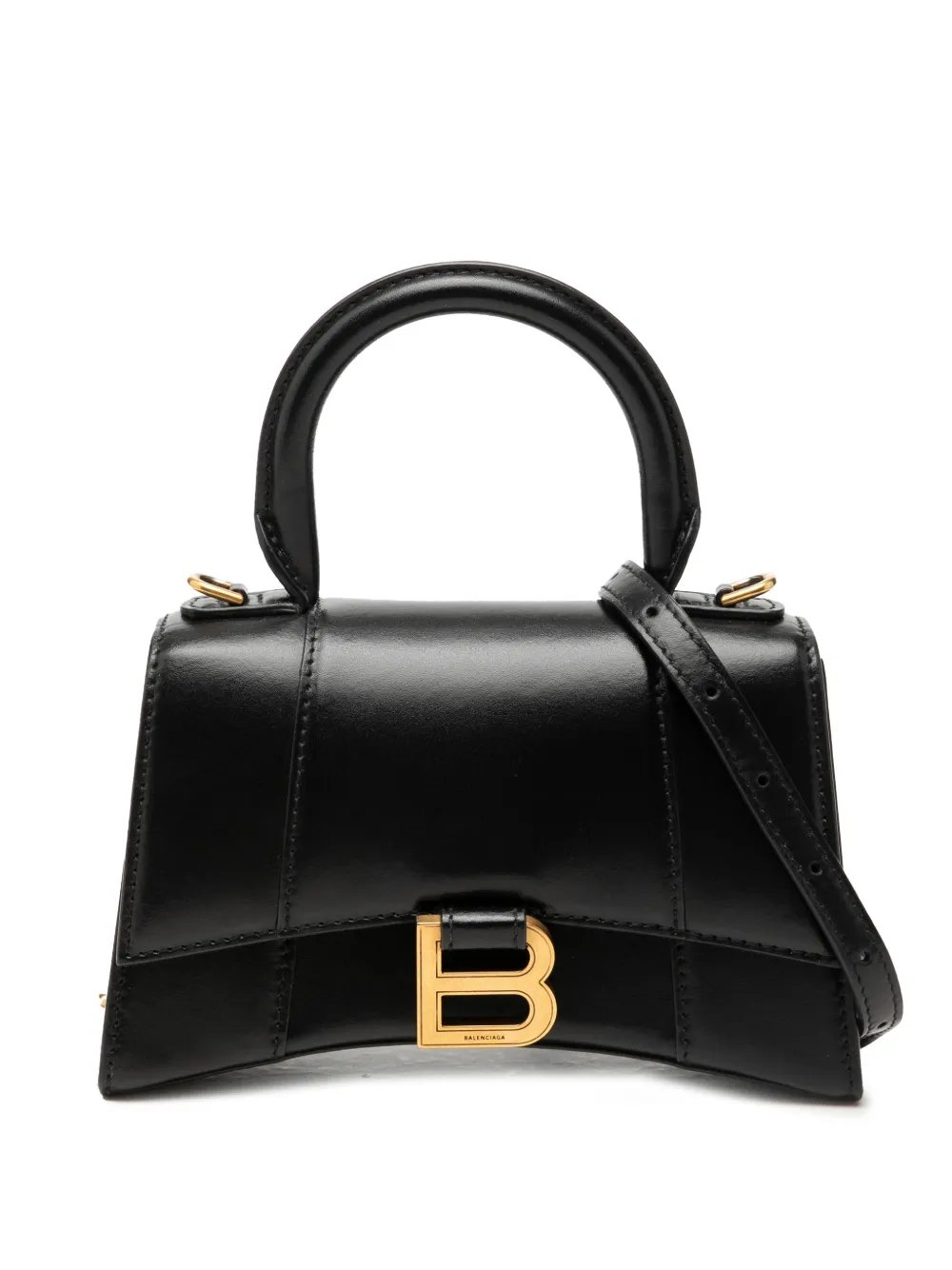 2005-2026 Small Shiny Box Calfskin Hourglass Top Handle Bag satchel