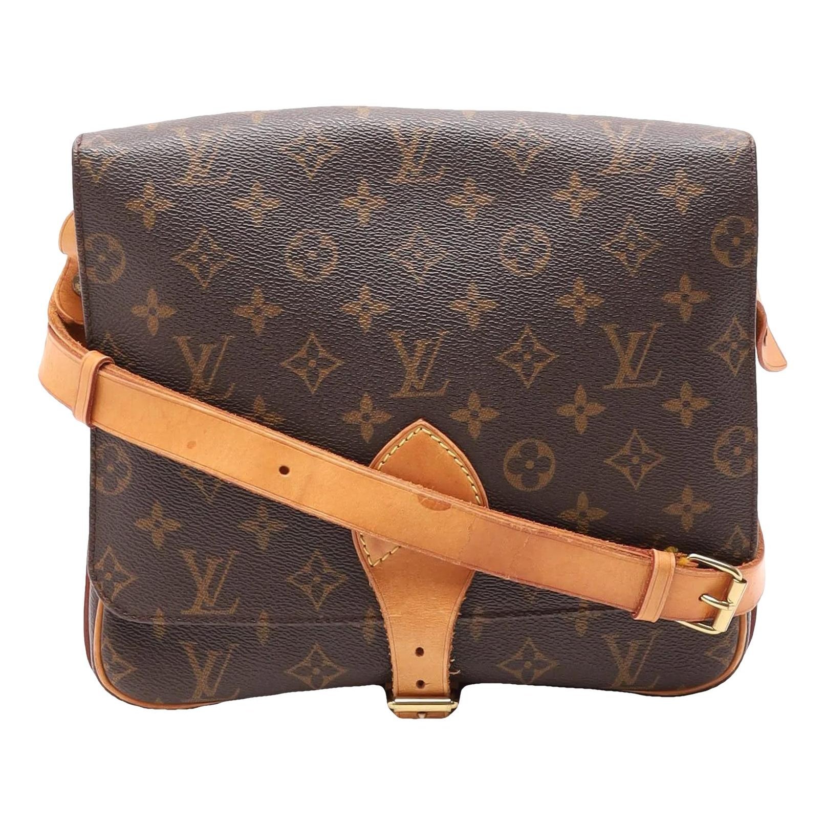 Cartouchière leather crossbody bag