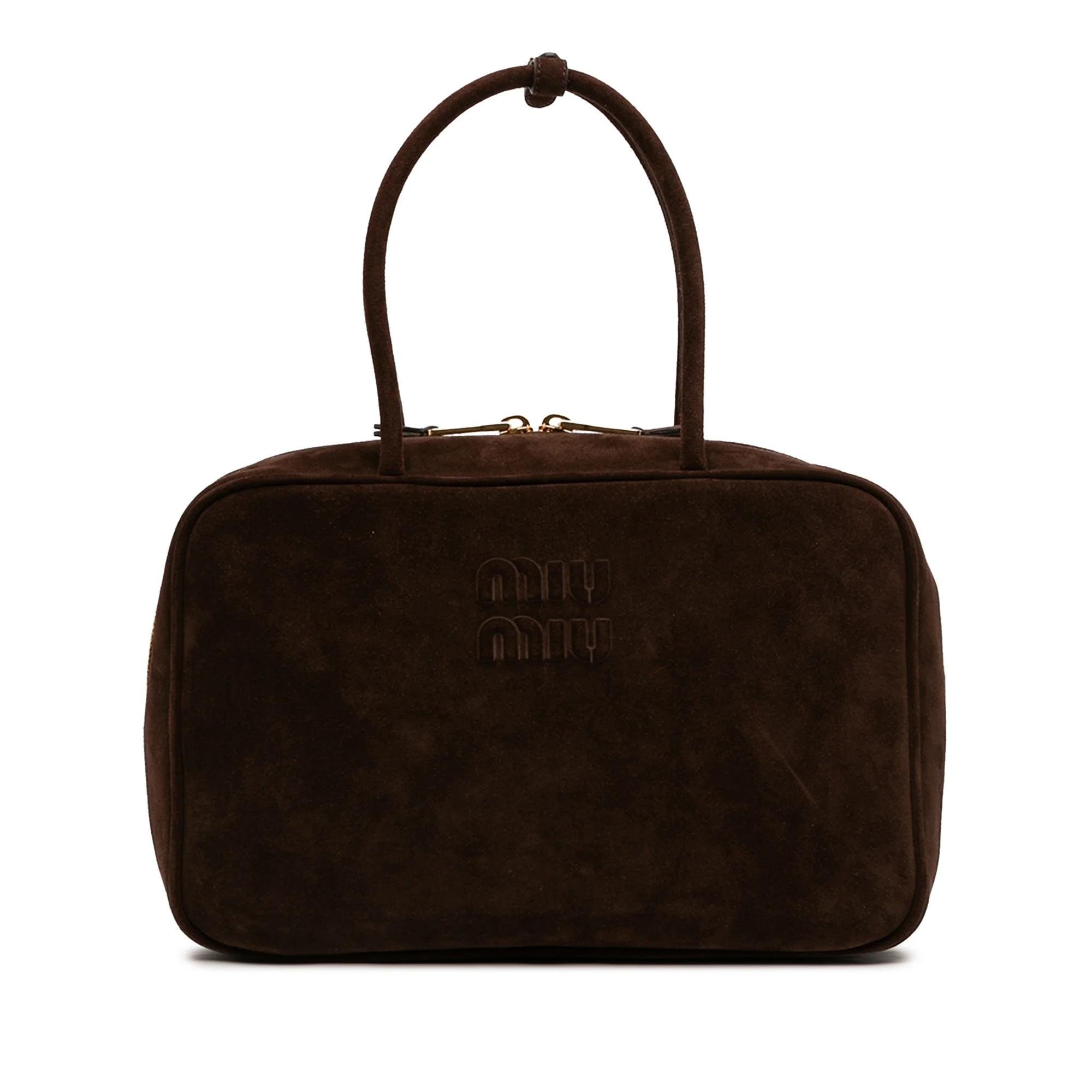 Miu Logo leather handbag