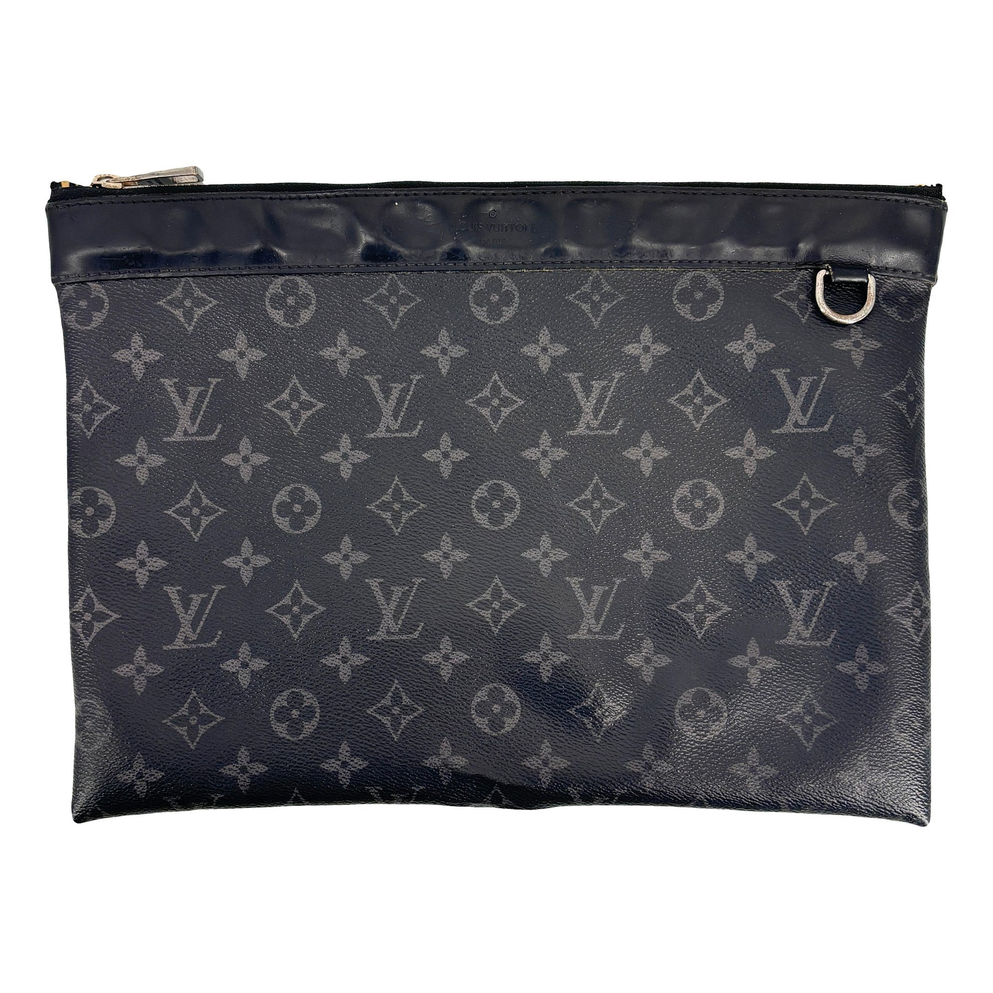 Leather clutch bag