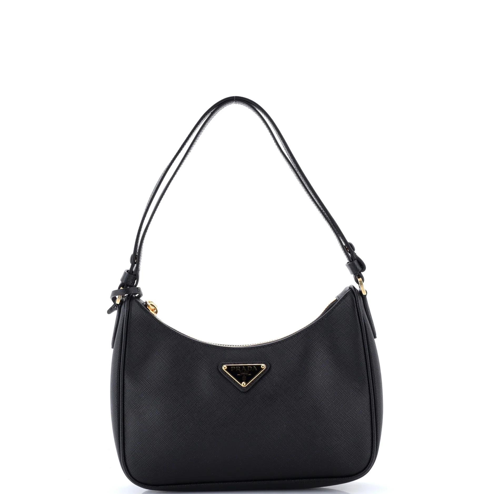 Re-edition leather handbag