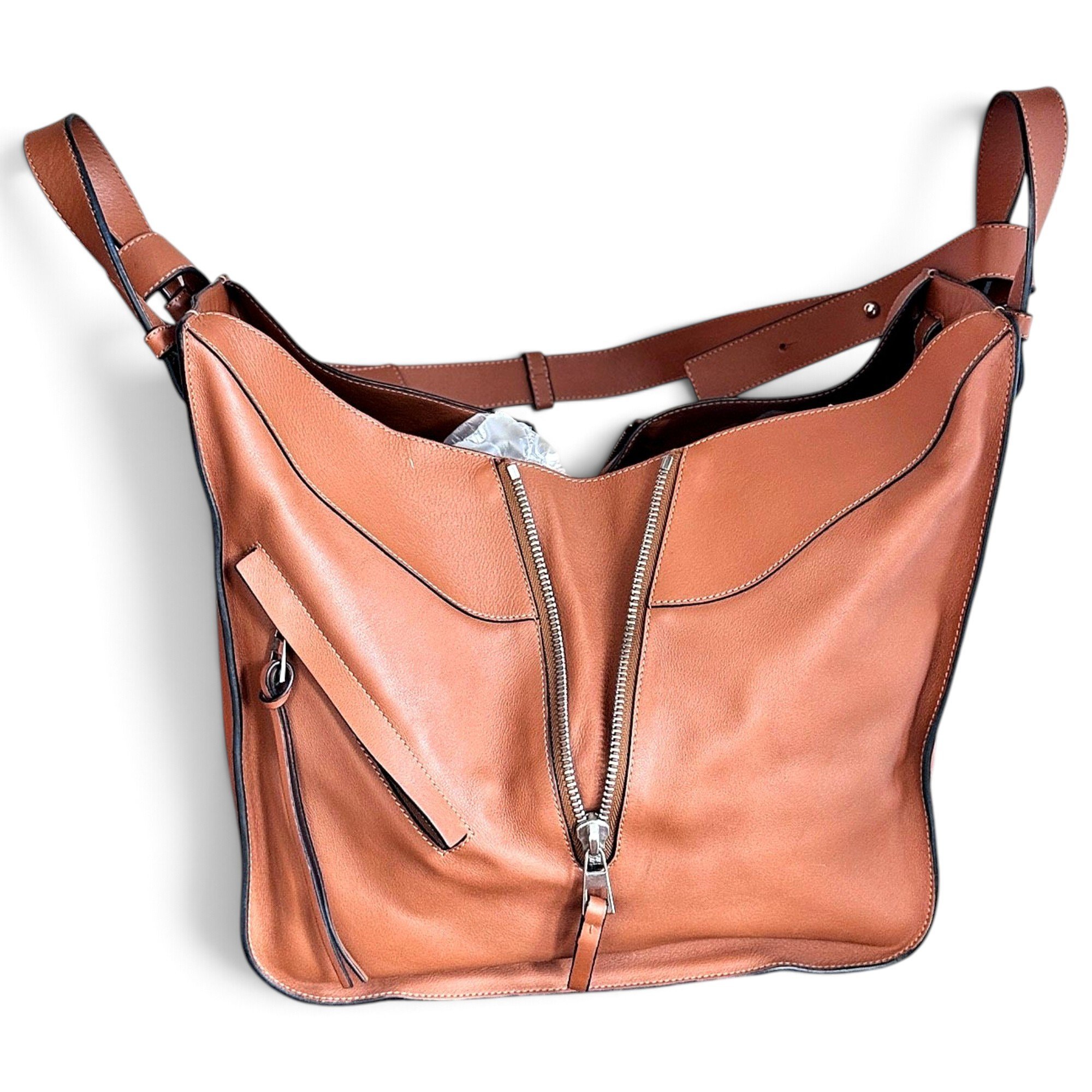 Hammock leather handbag
