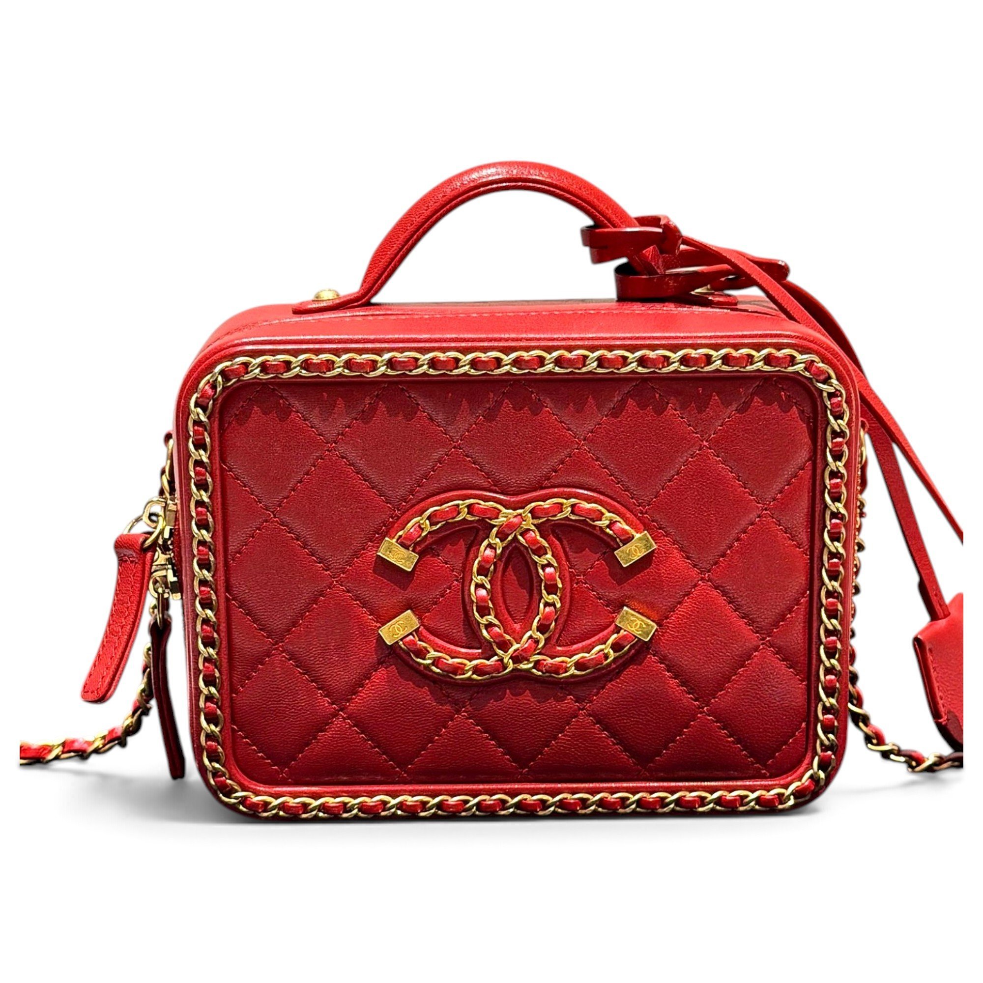 Vanity leather handbag