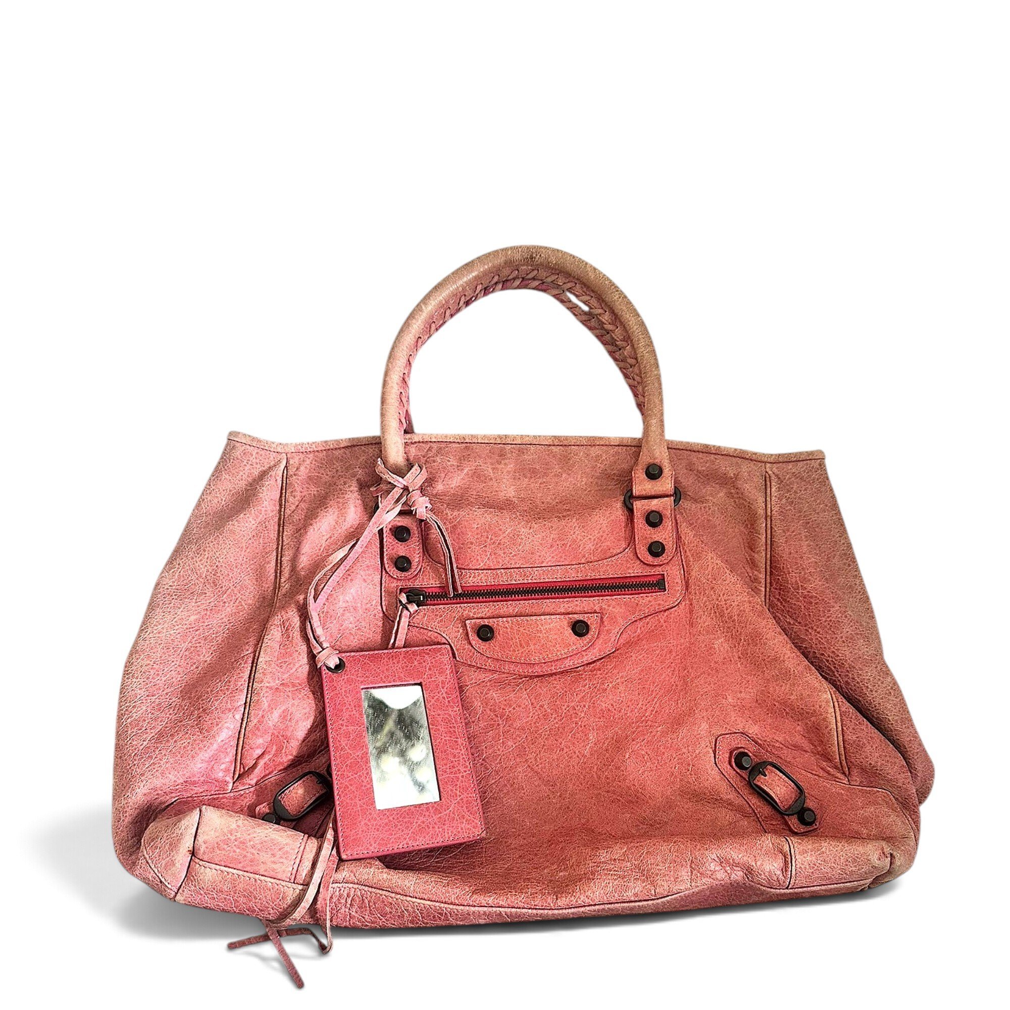 City leather handbag
