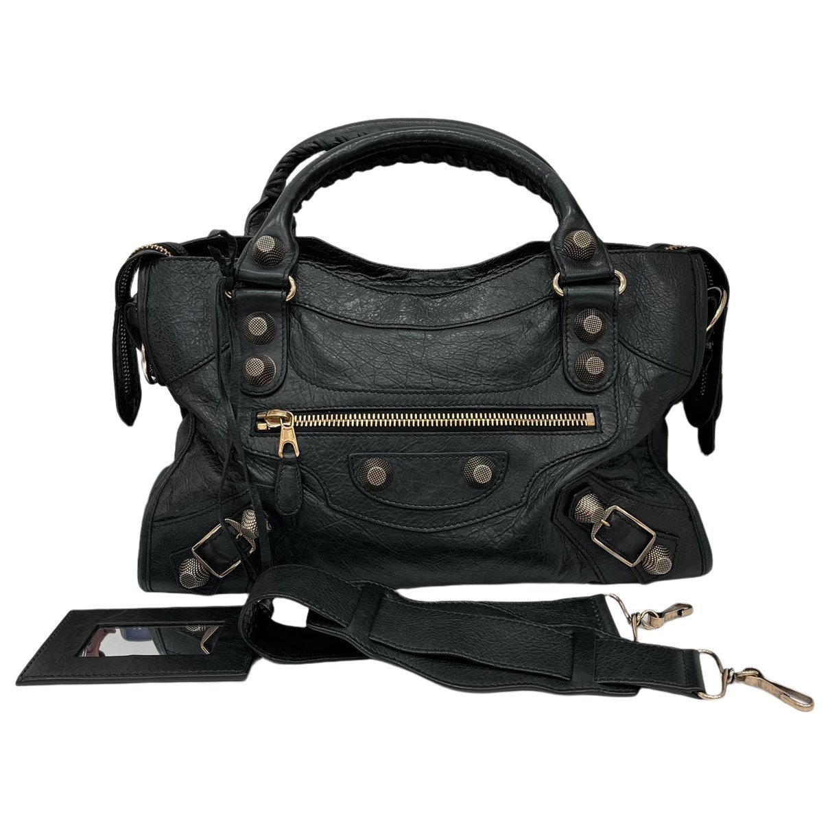 City leather handbag