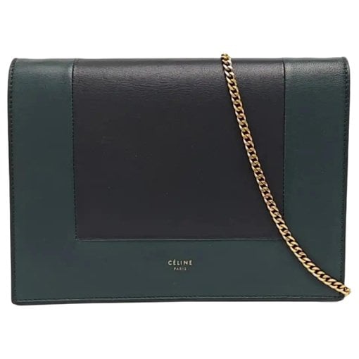Frame leather handbag