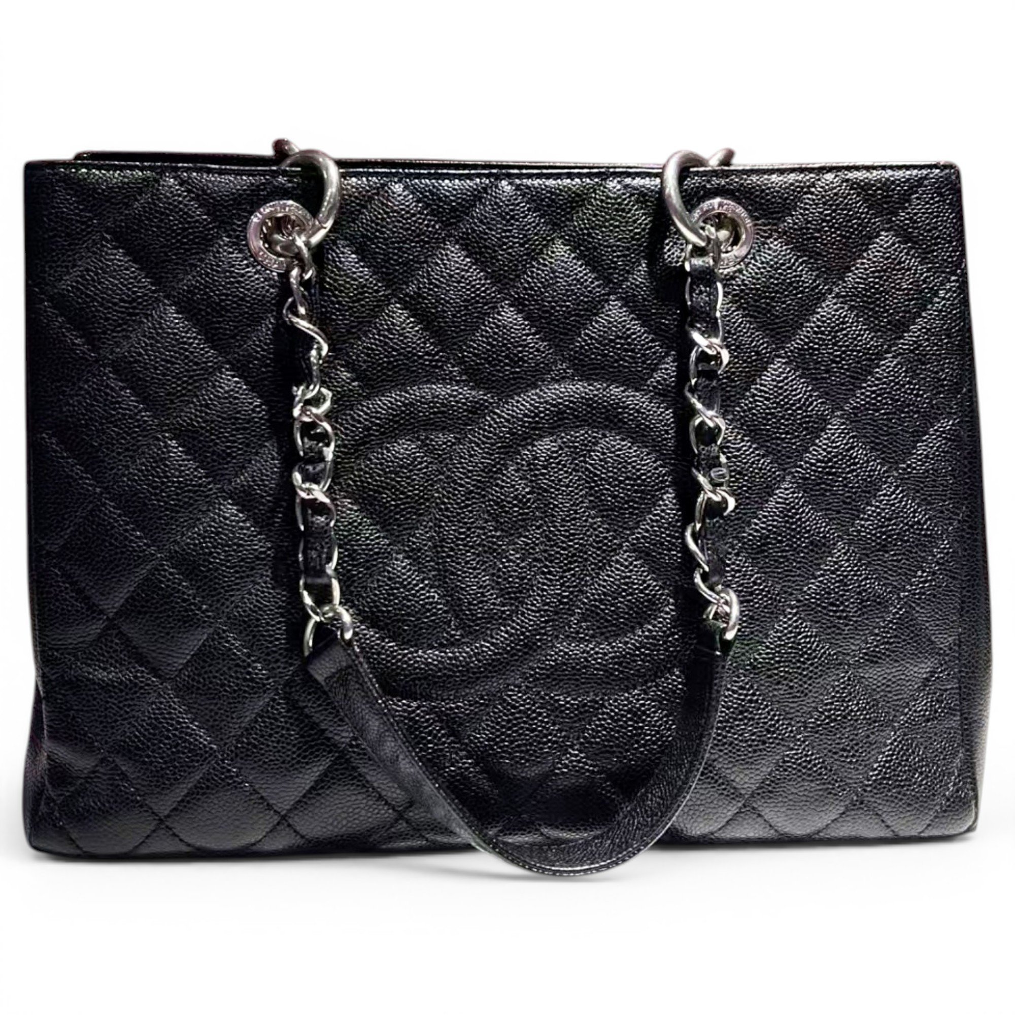 Vintage CC Chain leather tote