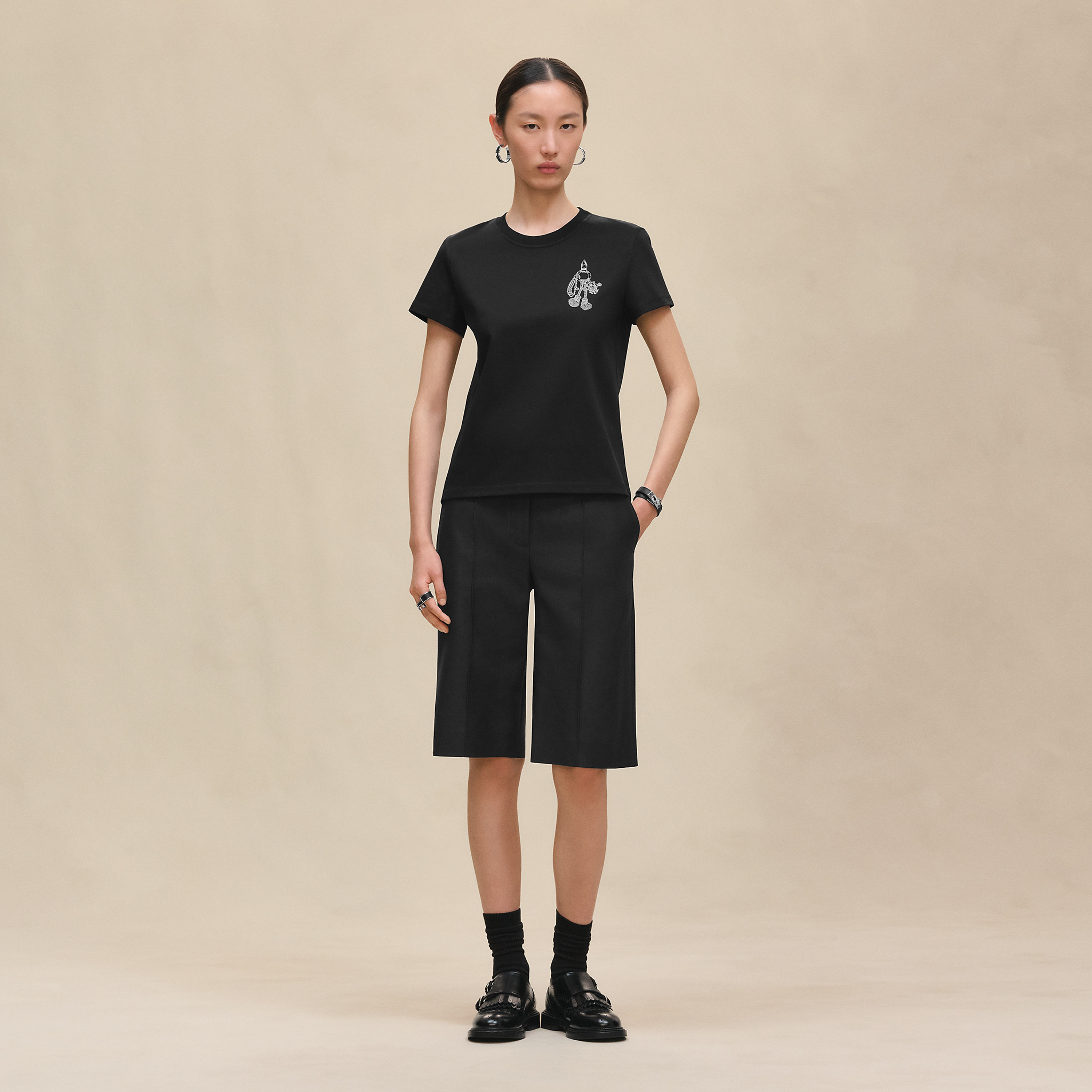 Printed straight t-shirt