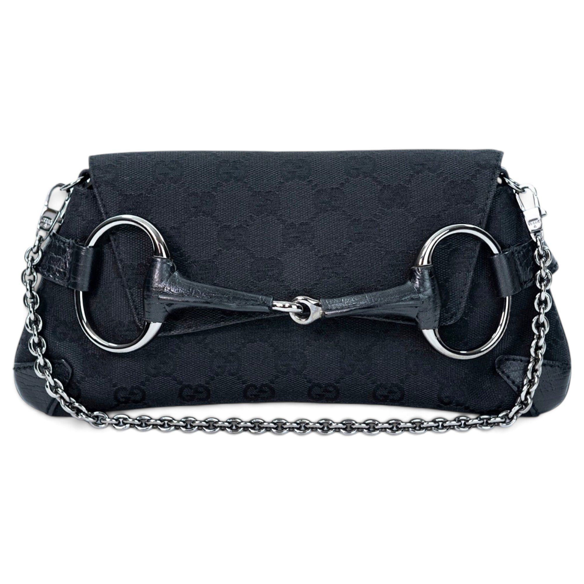Horsebit Chain cloth handbag