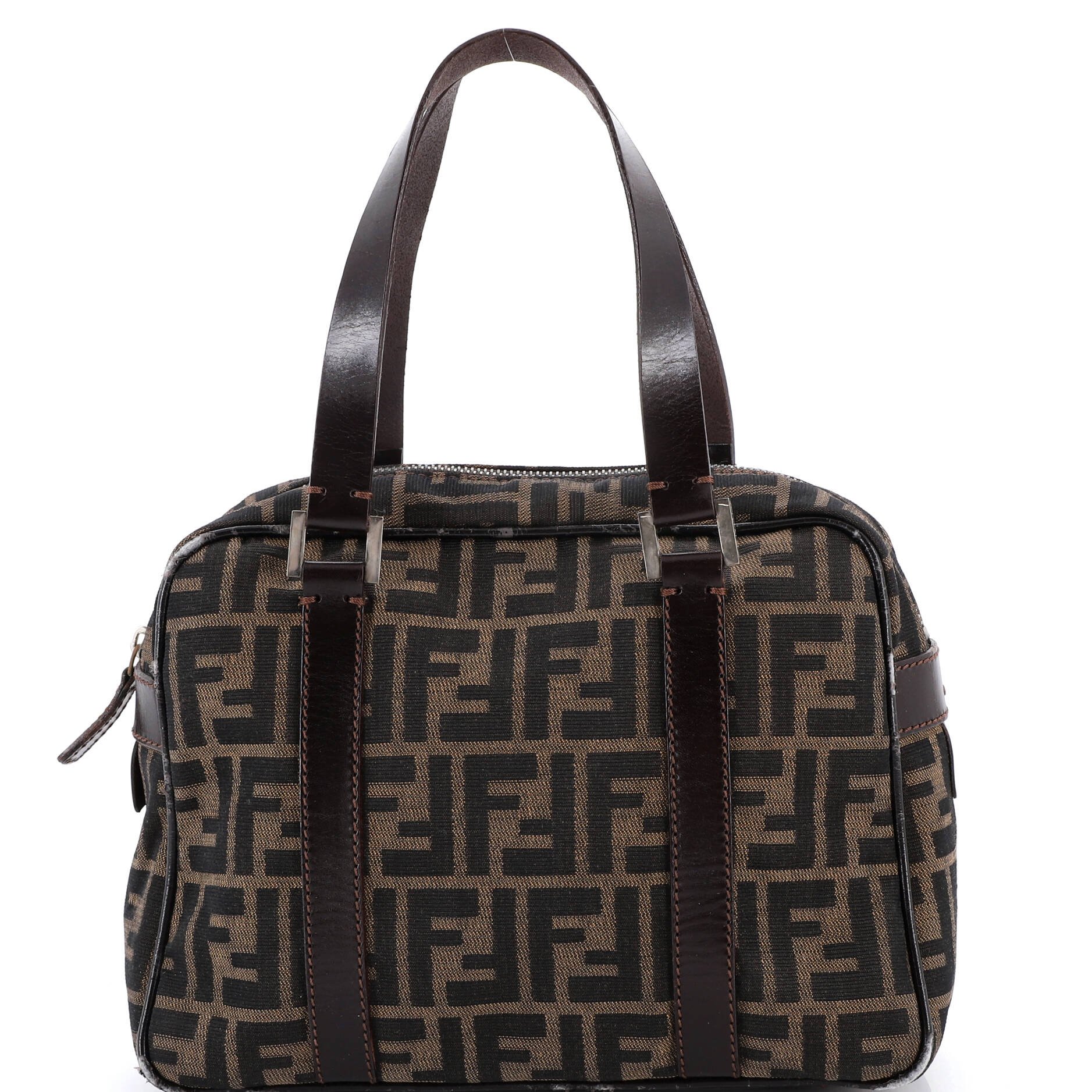 Vintage Convertible Boston Bag Zucca Canvas Small