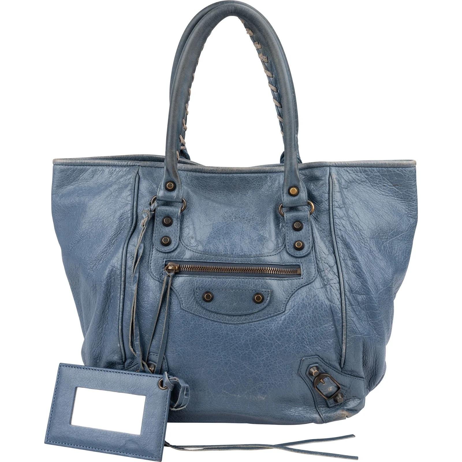 City leather handbag