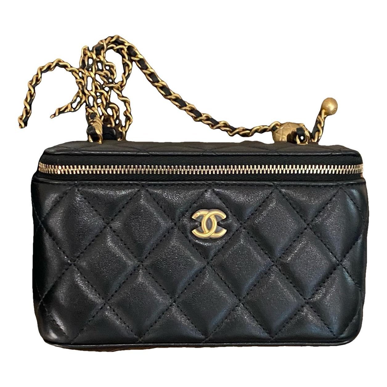 Vanity leather handbag