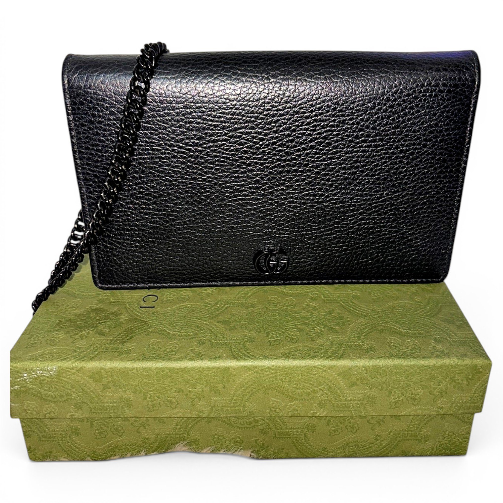 GG Marmont Chain Flap Wallet leather bag