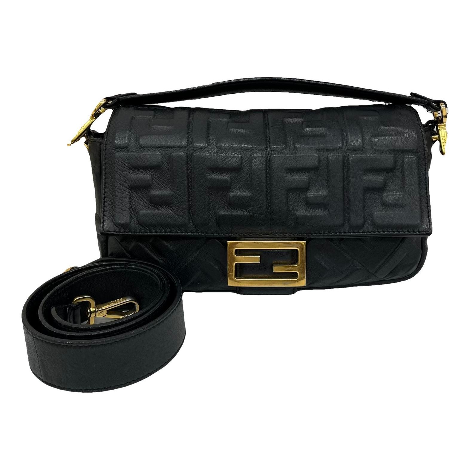 Baguette leather handbag