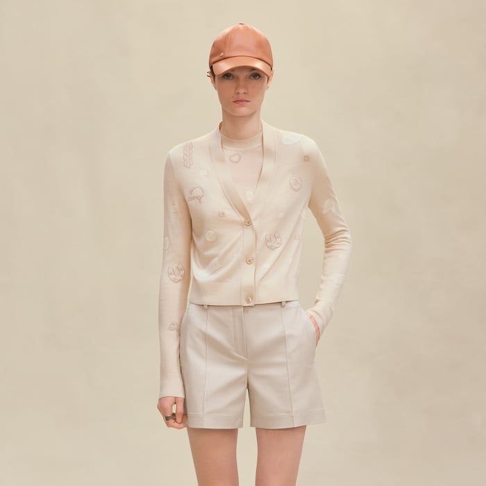Blanc Cygne "Candy Libris Bandana" Light Long-sleeve Cardigan