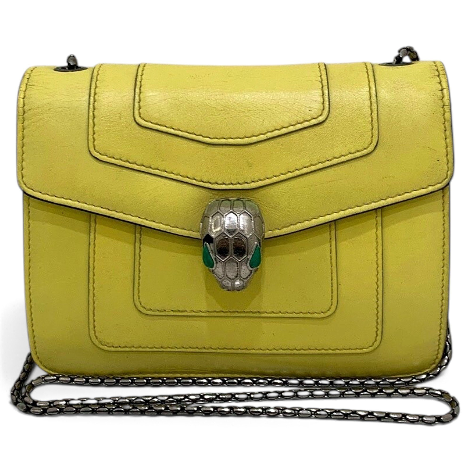 Serpenti leather handbag