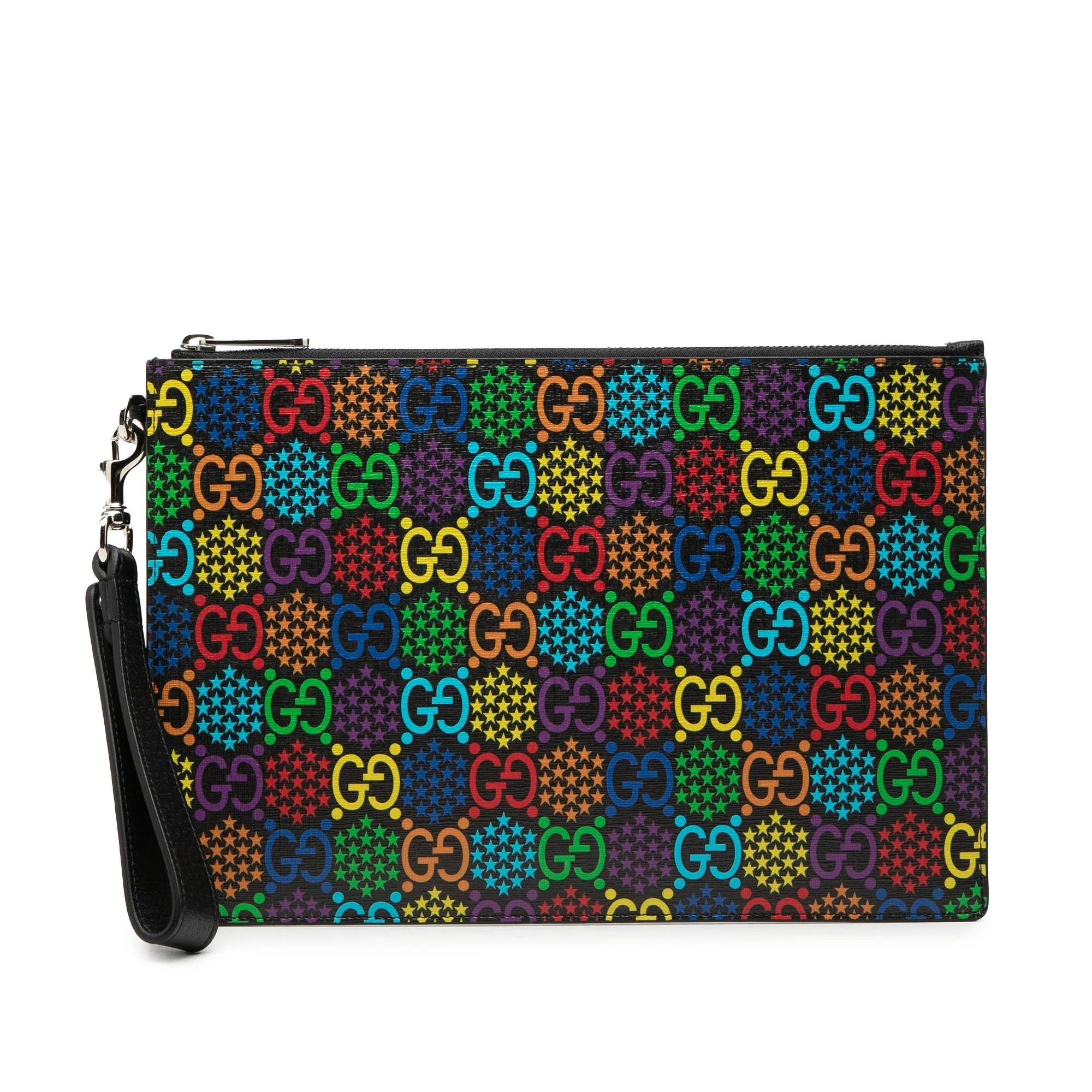 Leather clutch bag