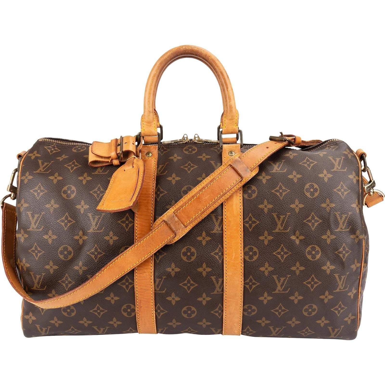 Keepall leather travel bag