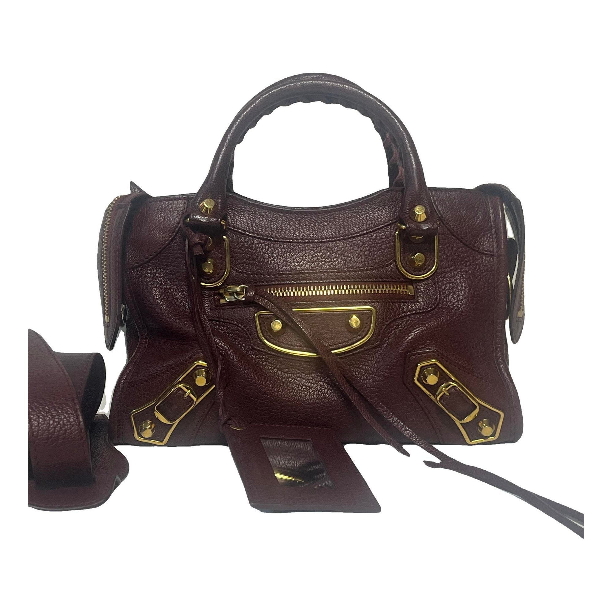 Classic Metalic leather handbag