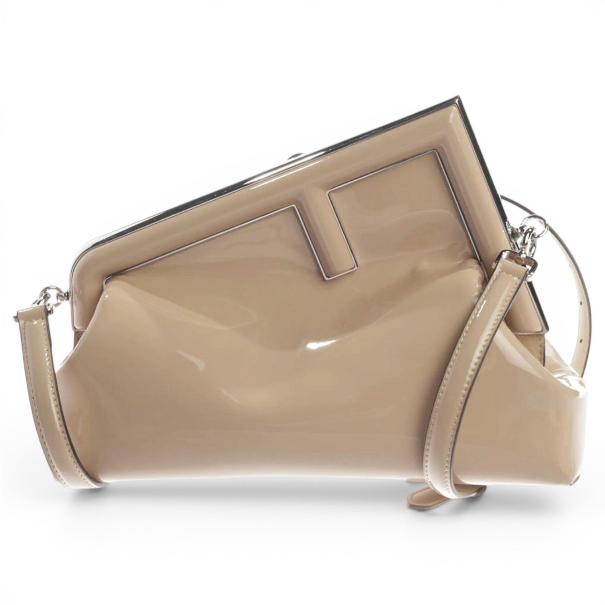 First patent leather handbag