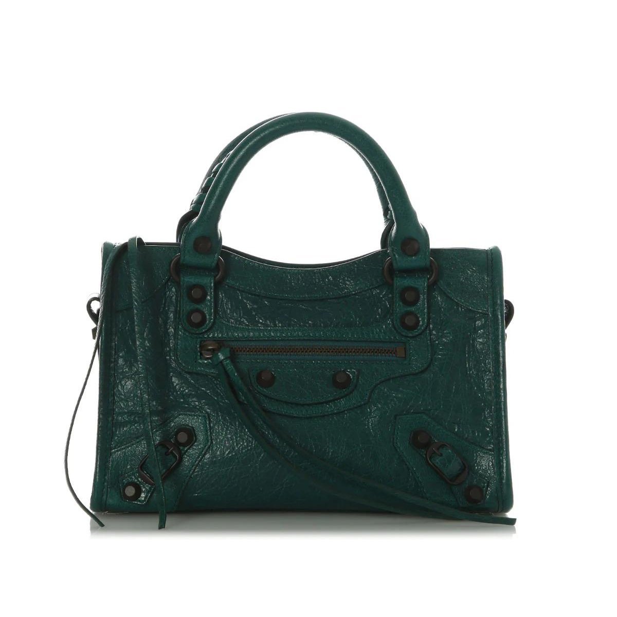City leather handbag