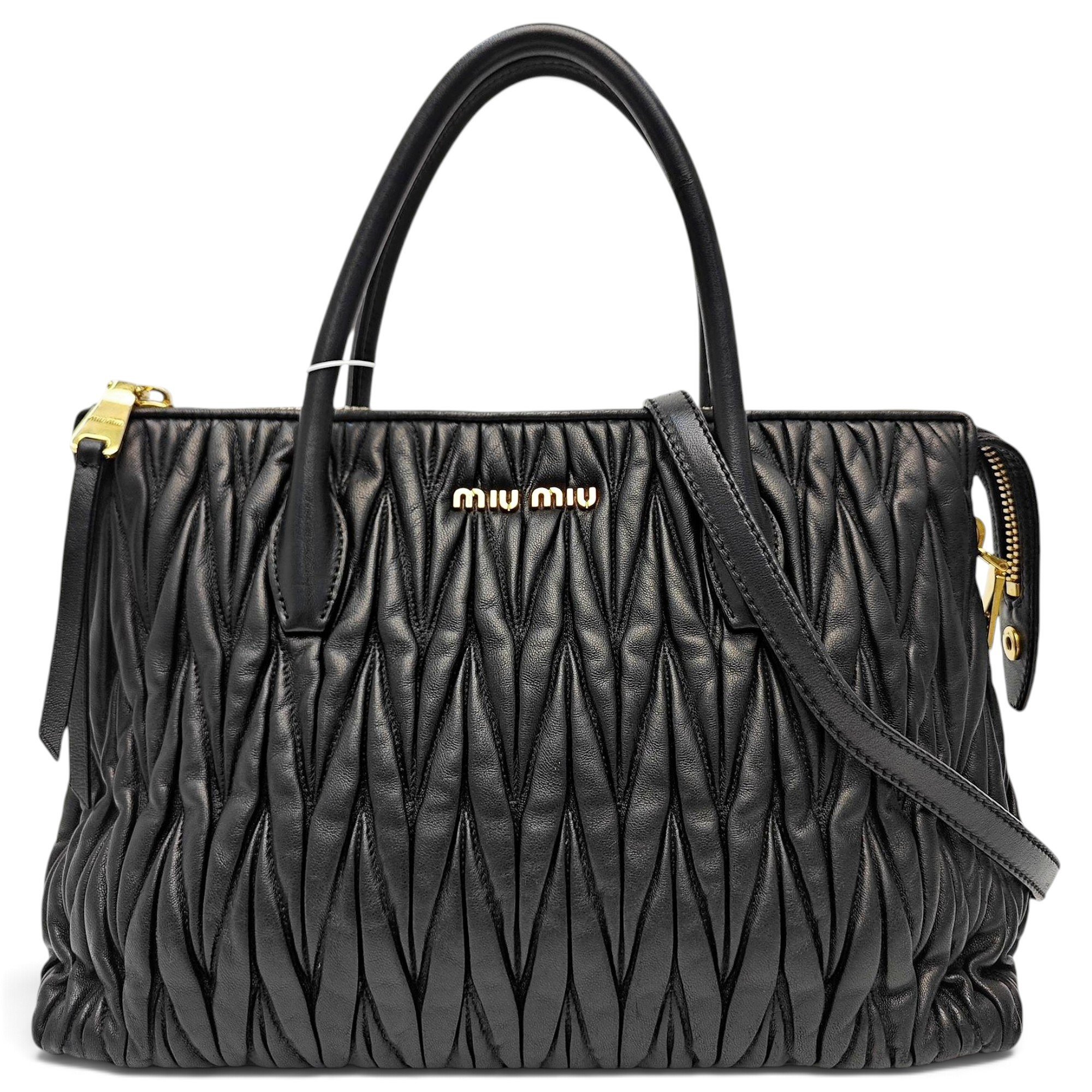 Miu Belle leather crossbody bag