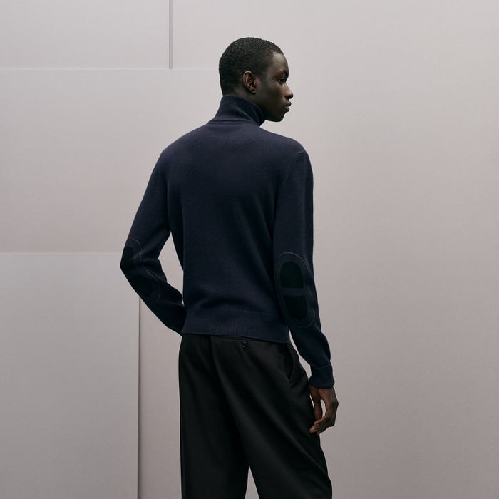 Marine "Maillon Chaine d'Ancre" Zipped Cashmere Jacket