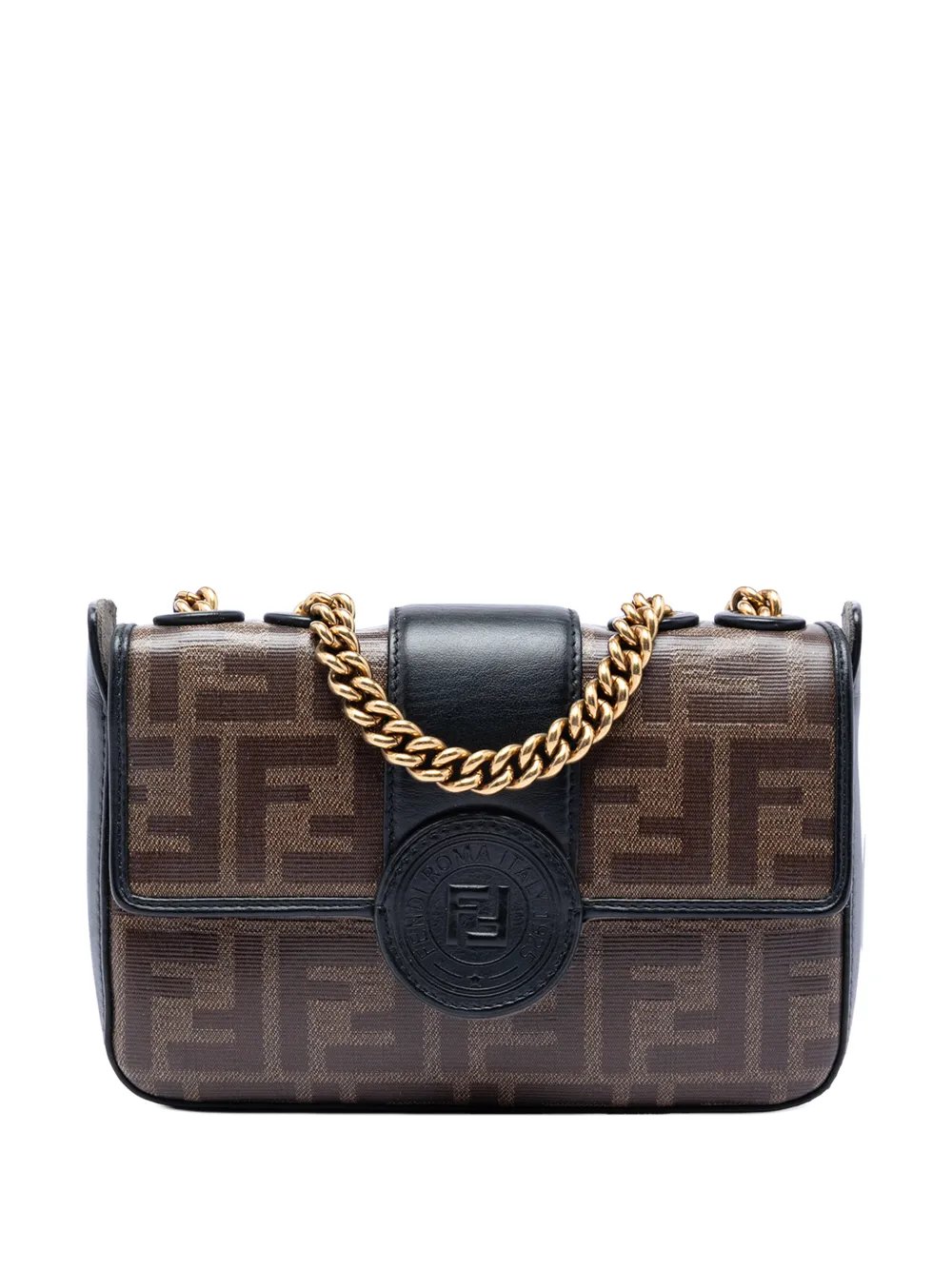 2010-2026 Mini FF 1974 Glazed Fabric Stamp Patch crossbody bag