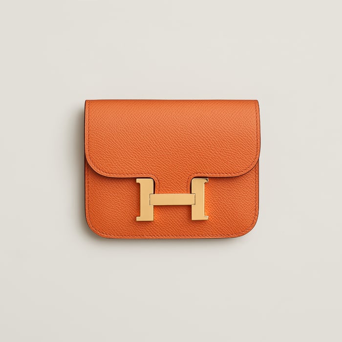 Orange Constance Slim Wallet