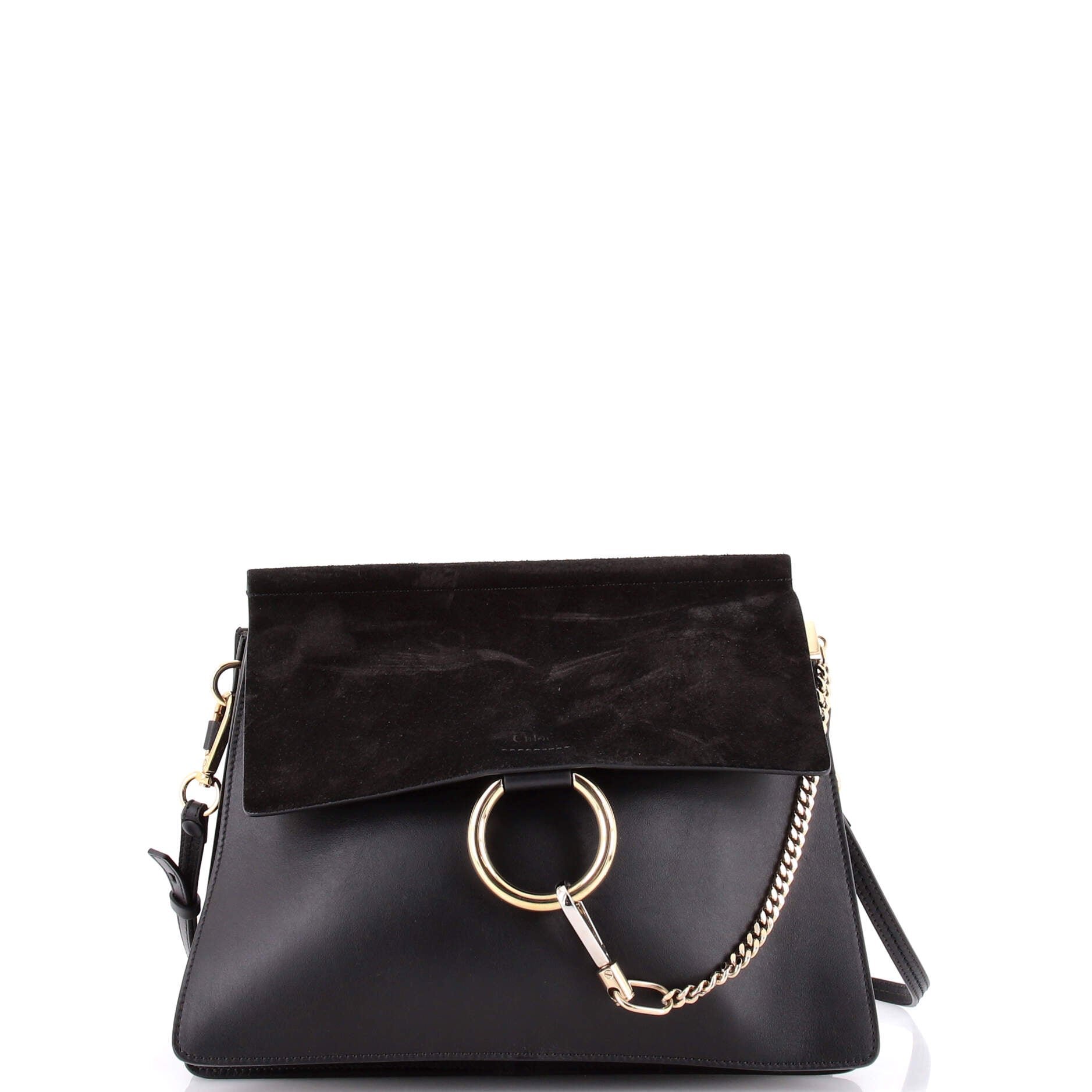 Faye Shoulder Bag Leather and Suede Medium