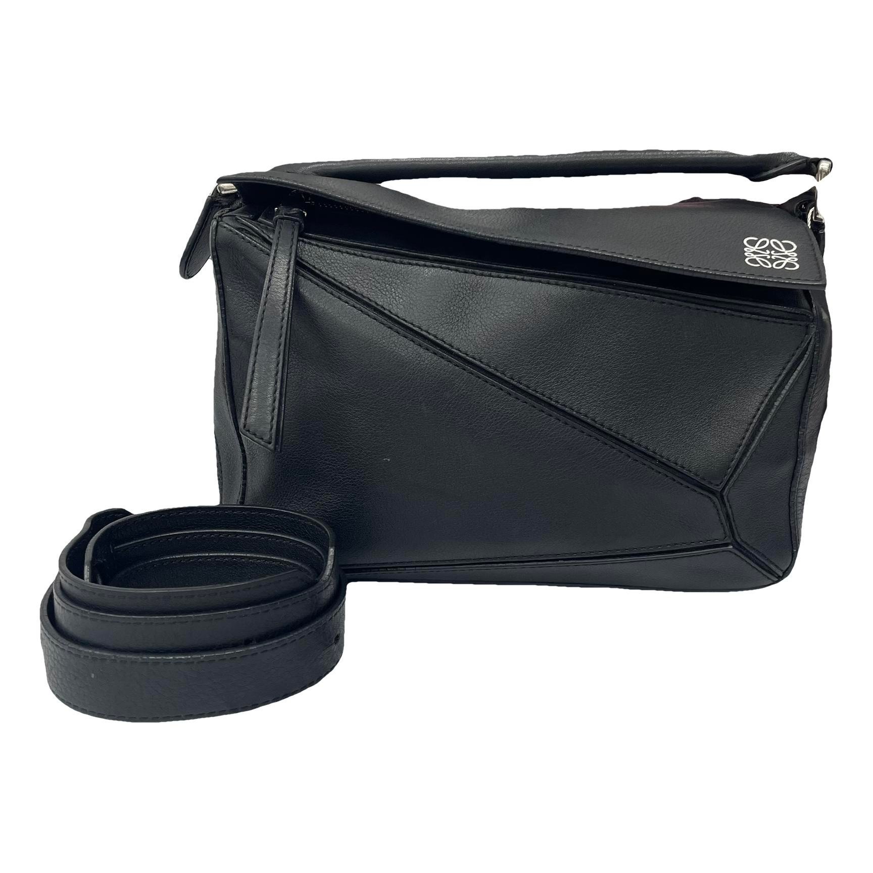 Puzzle leather handbag