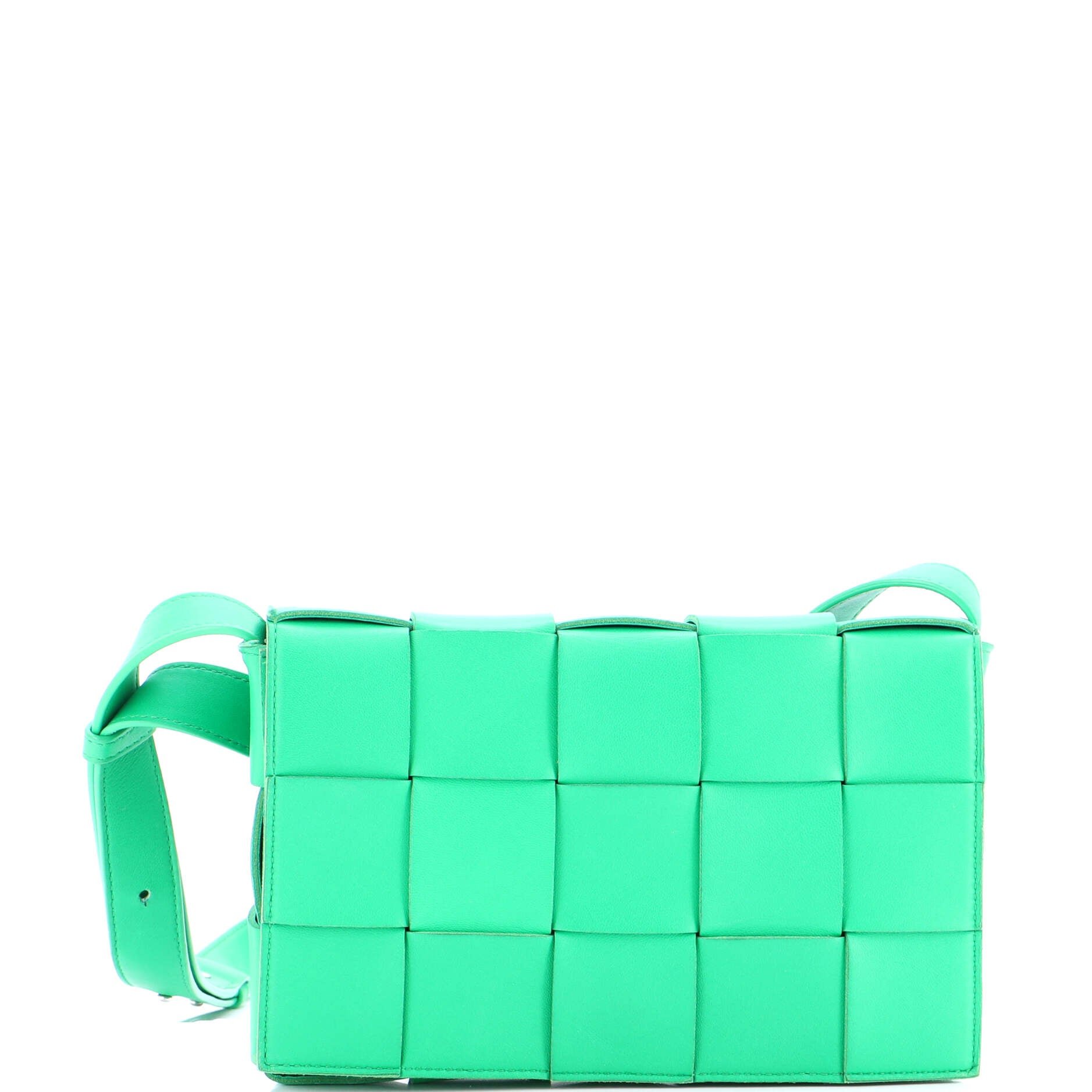 Bottega Veneta Cassette Crossbody Bag Maxi Intrecciato Leather Small