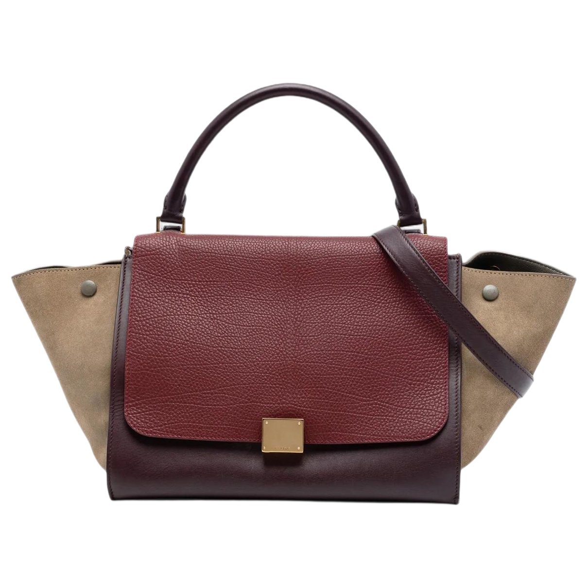 Trapèze leather satchel