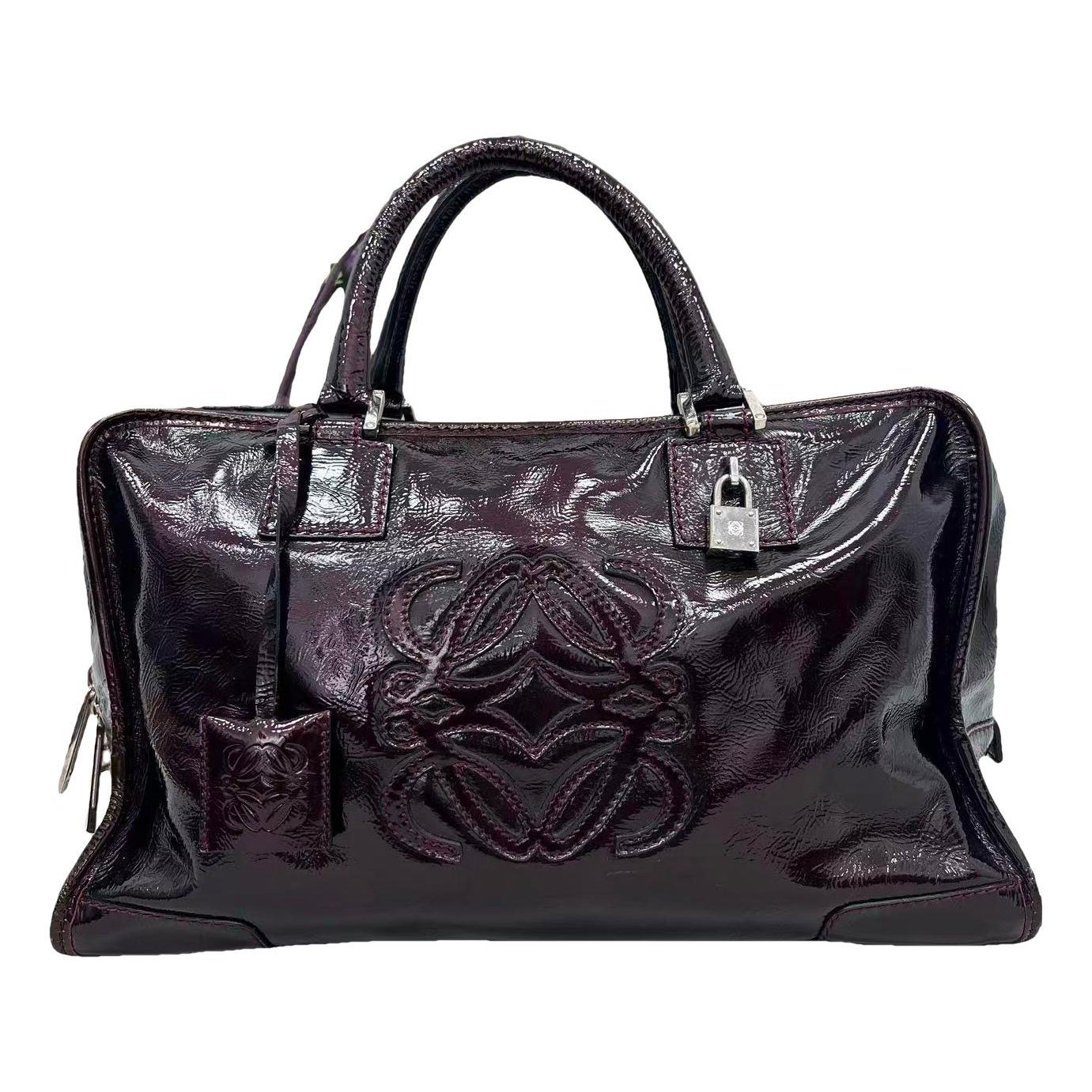 Patent leather handbag