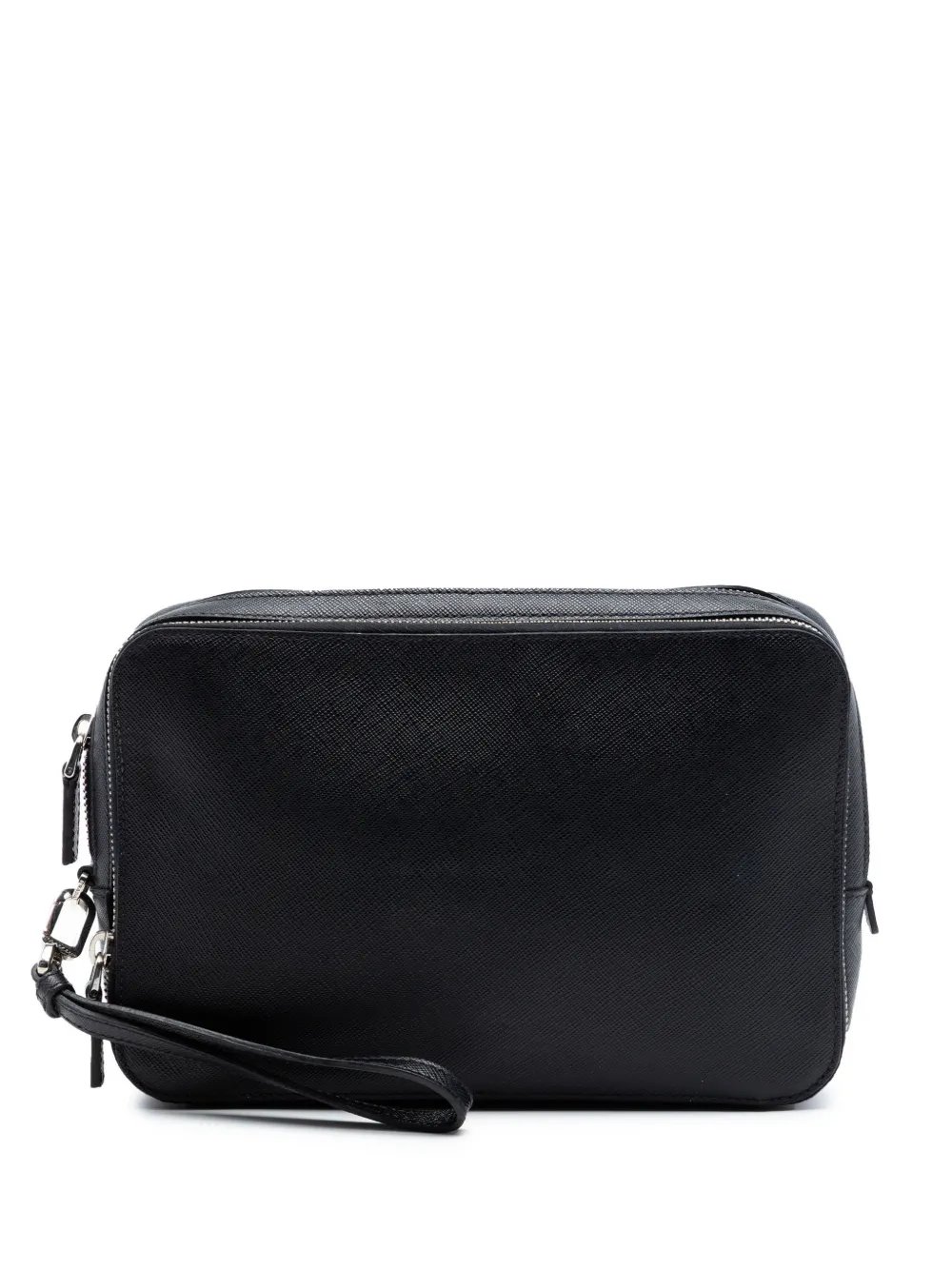 2000-2013 Saffiano Double Zip Travel Pouch clutch bag